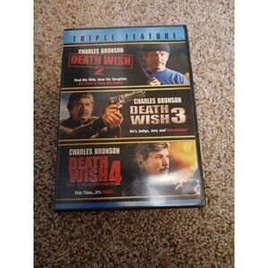 "DEATH WISH TRIPLE-PACK" 3-Disc DVD Set (2007, MGM) starring Charles Bronson